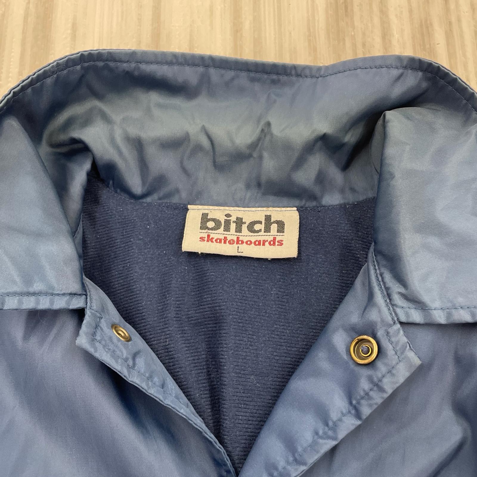 ブルゾン bitch 90S ナイロンコーチジャケット 紺 (L) L ネイビー