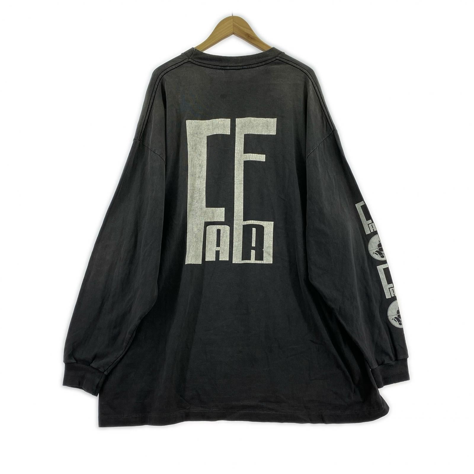 長袖Ｔシャツ FEAR OF GOD/FG_LS TEE /SNT OF GOD/黒系 グレー