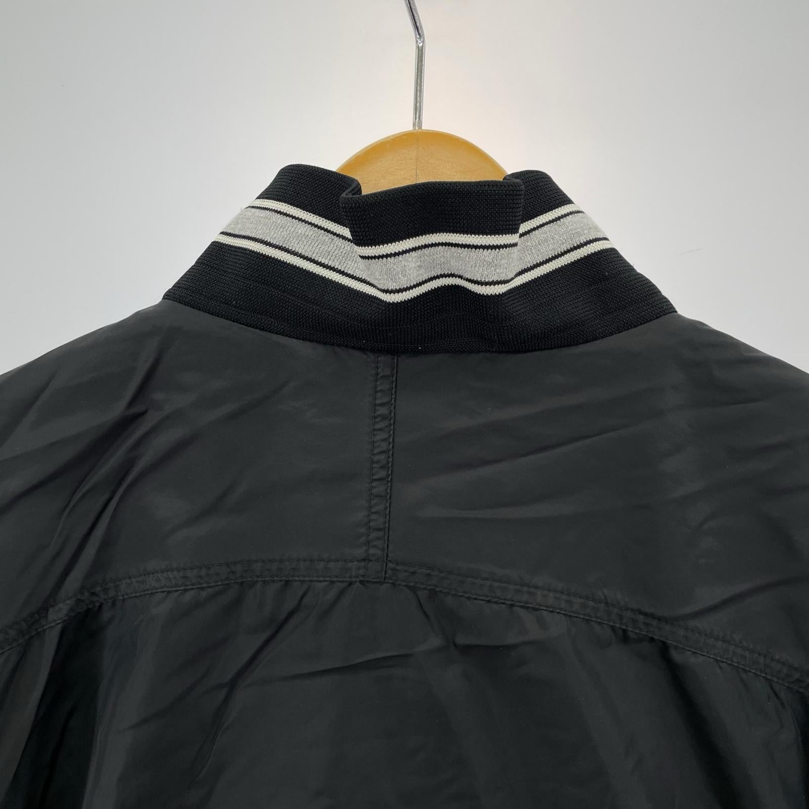 ブルゾン 90s ﾅｲﾛﾝ ﾊｰﾌｼﾞｯﾌﾟ 黒赤 (L) L