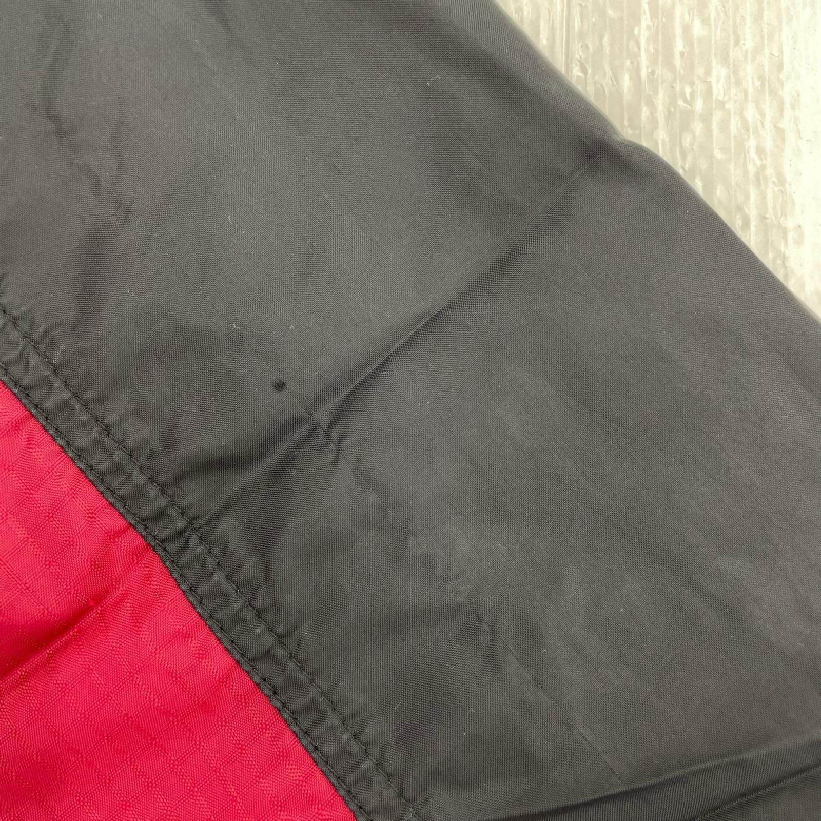 ブルゾン 90s ﾅｲﾛﾝ ﾊｰﾌｼﾞｯﾌﾟ 黒赤 (L) L