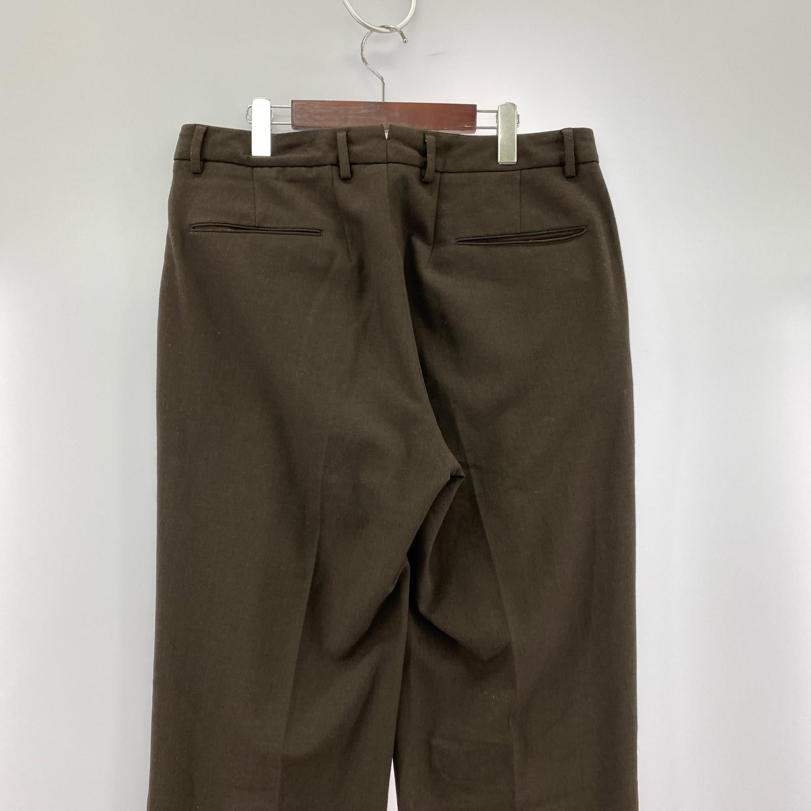 パンツ PLEATED DRESS TROUSERS (XL) ブラウン