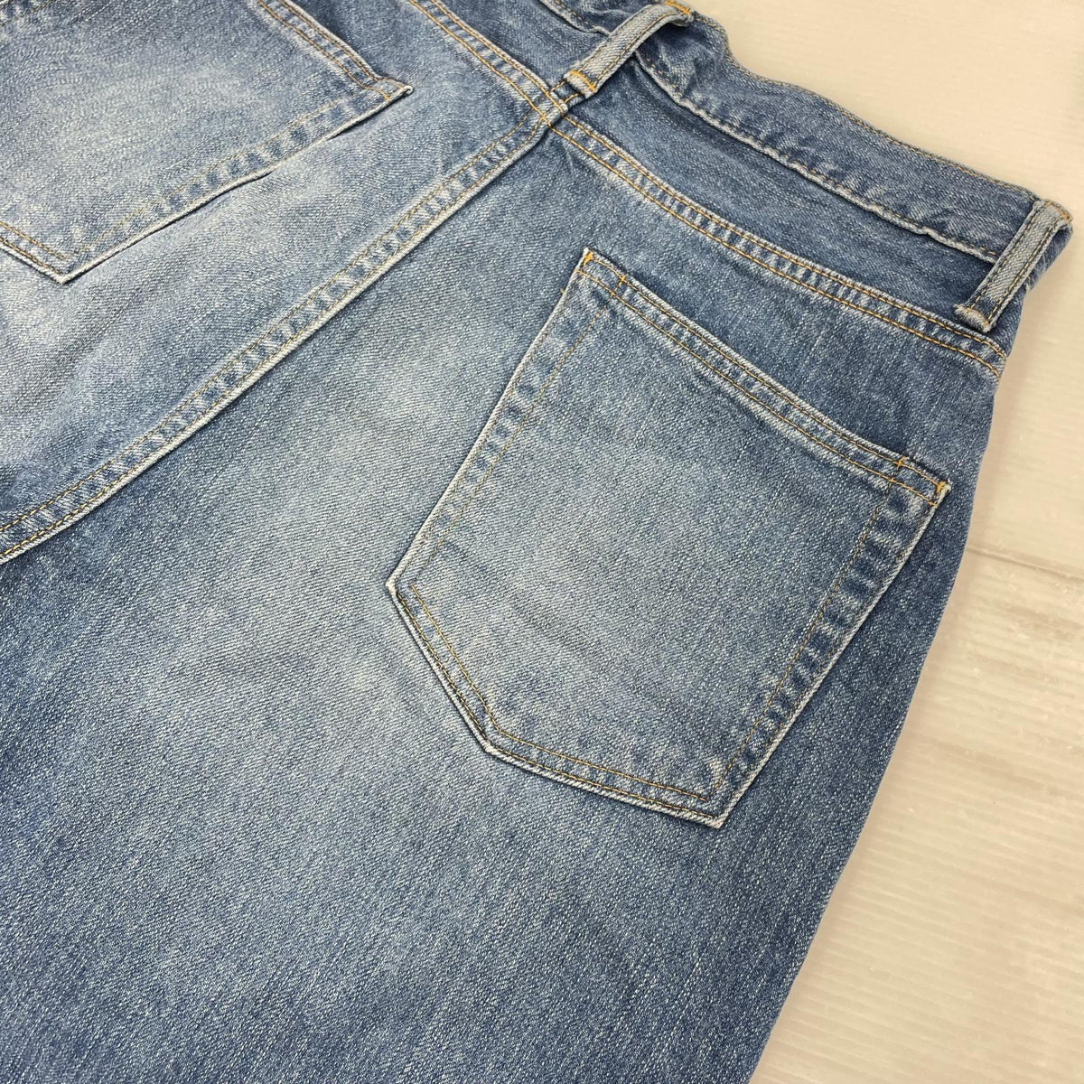 デニムパンツ CIOTA スビンコットン11.5oz ハイウエストデニムパンツ 28 ブルー 28 ブルー