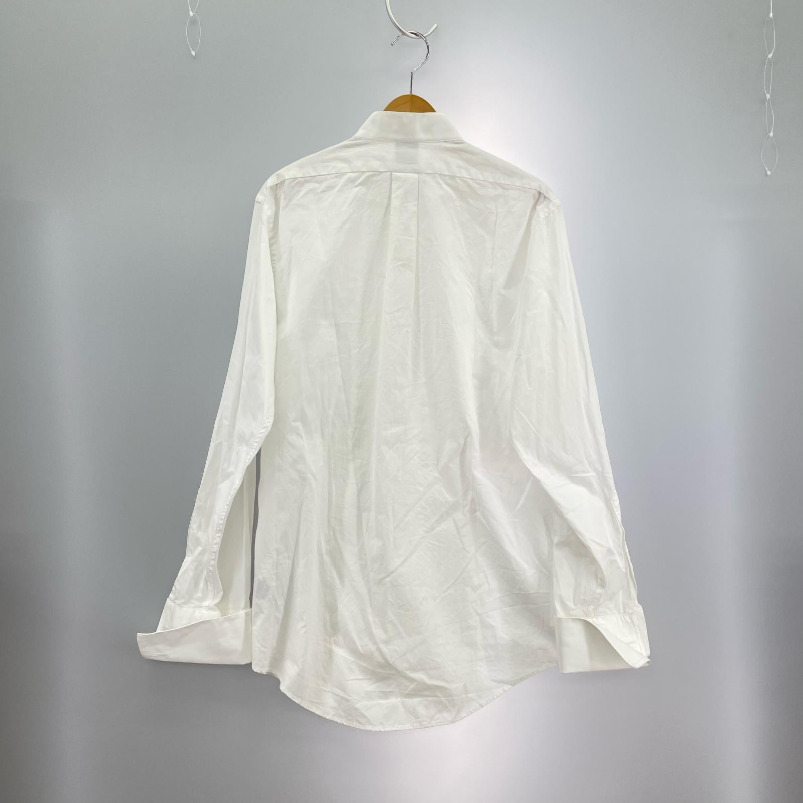 長袖シャツ プリーツブザム ウイングカラーシャツL/S ホワイト 15 1/2-34 ホワイト