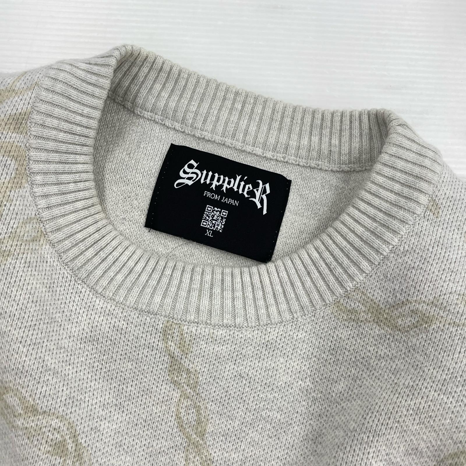 ニット Supplier Cross Chain Knit ベージュ (XL) ベージュ