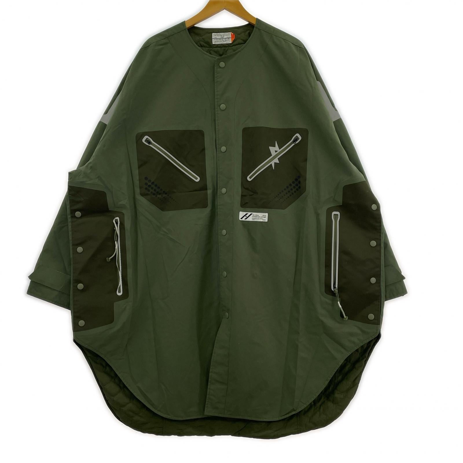 ジャケット COLLARLESS OVERSIZED LONG PADDING COAT