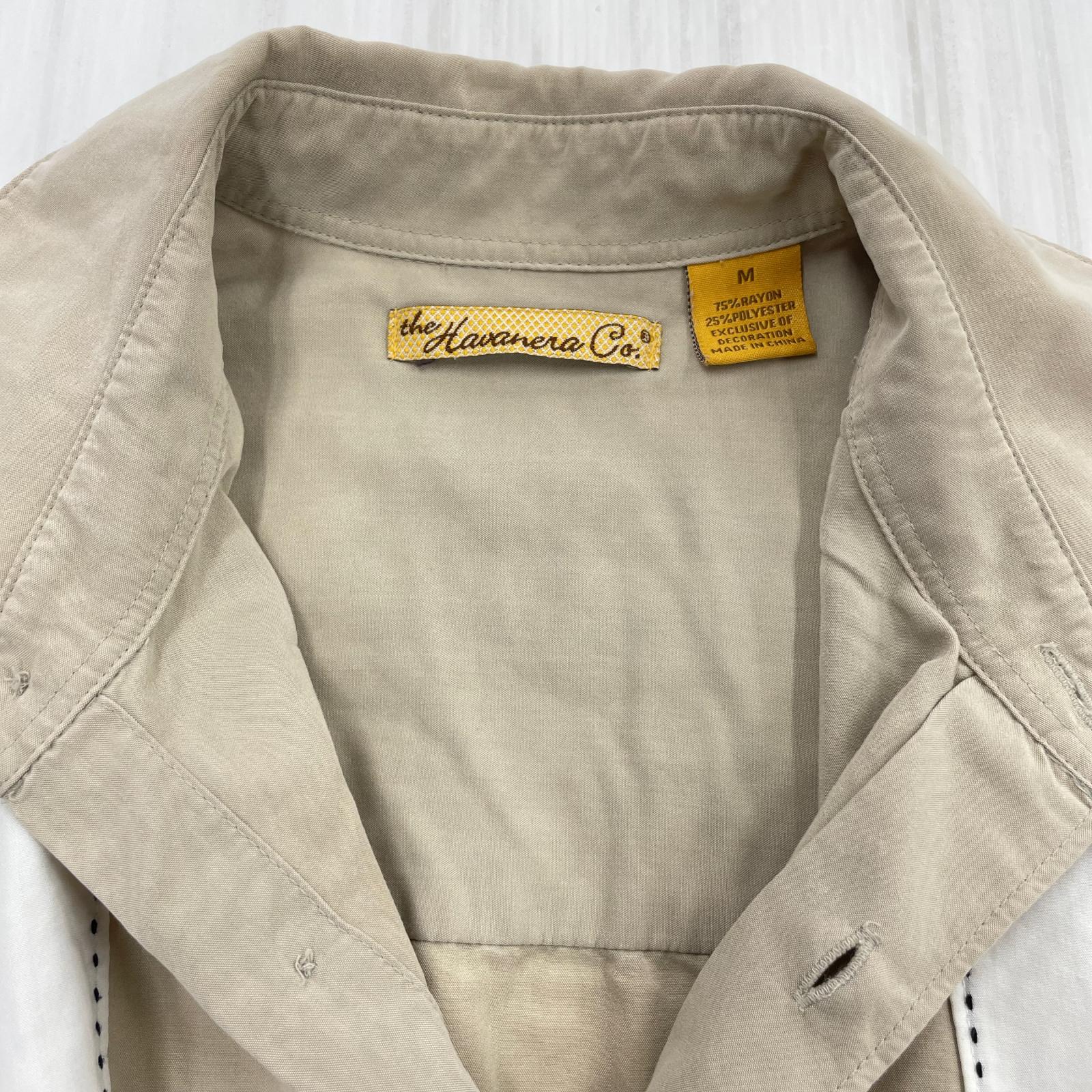 半袖シャツ THE HAVANERA SHIRT CO S/Sシャツ M ベージュ