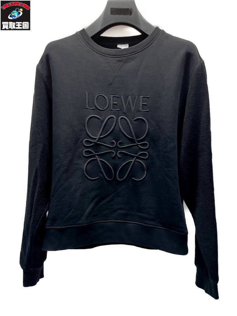 LOEWE ANAGRAM SWEATSHIRT アナグラム刺繍 クルーネックスウェット M 黒