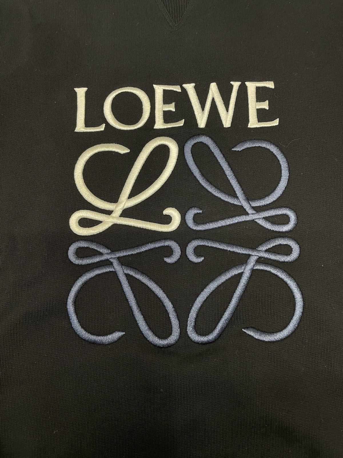 LOEWE ANAGRAM SWEAT SHIRT アナグラム刺繍スウェット XS ブラック