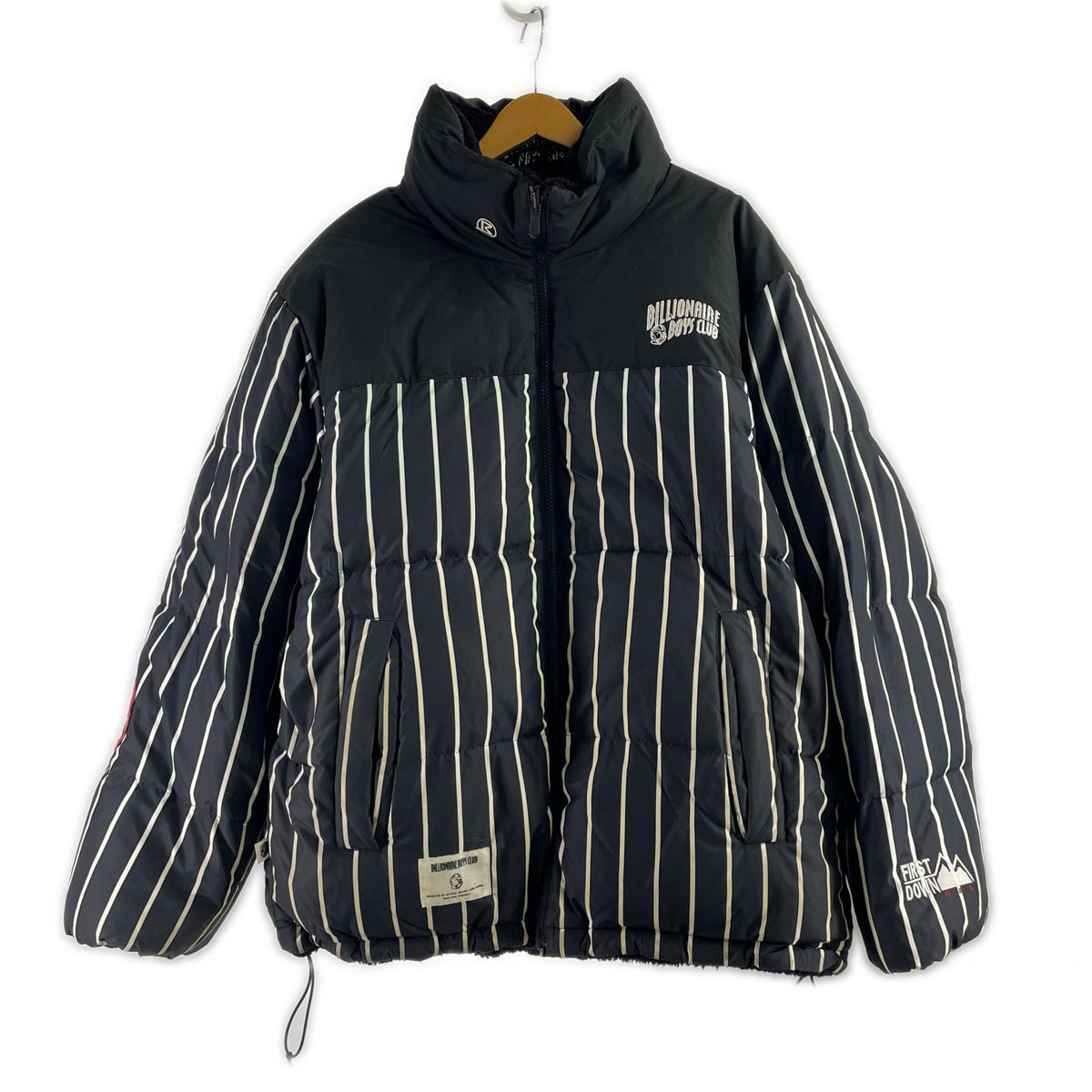 ダウンジャケット billionaire boys club　ｽﾄﾗｲﾌﾟ LL