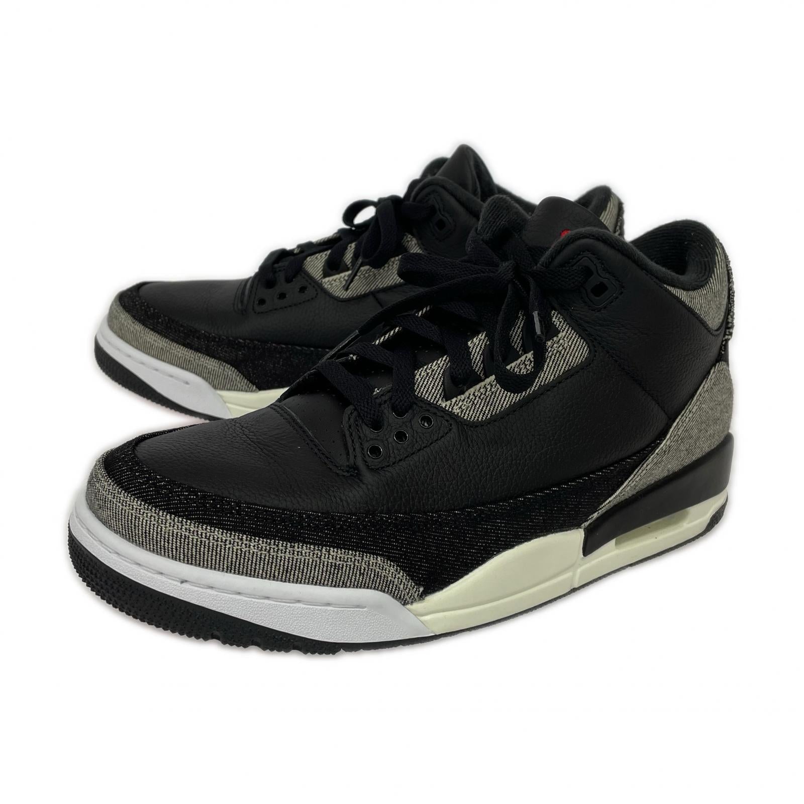 スニーカー ×Levi's Jordan 3 Retro SP 白黒 27.5cm (US9 1/2 UK9 EU45) ブラック