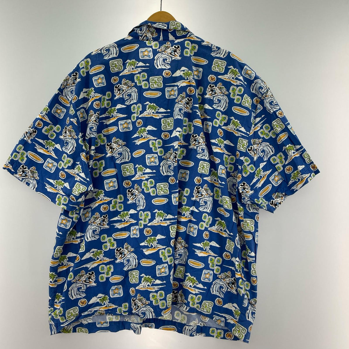 半袖シャツ 総柄 アロハシャツ ブルー ブルー