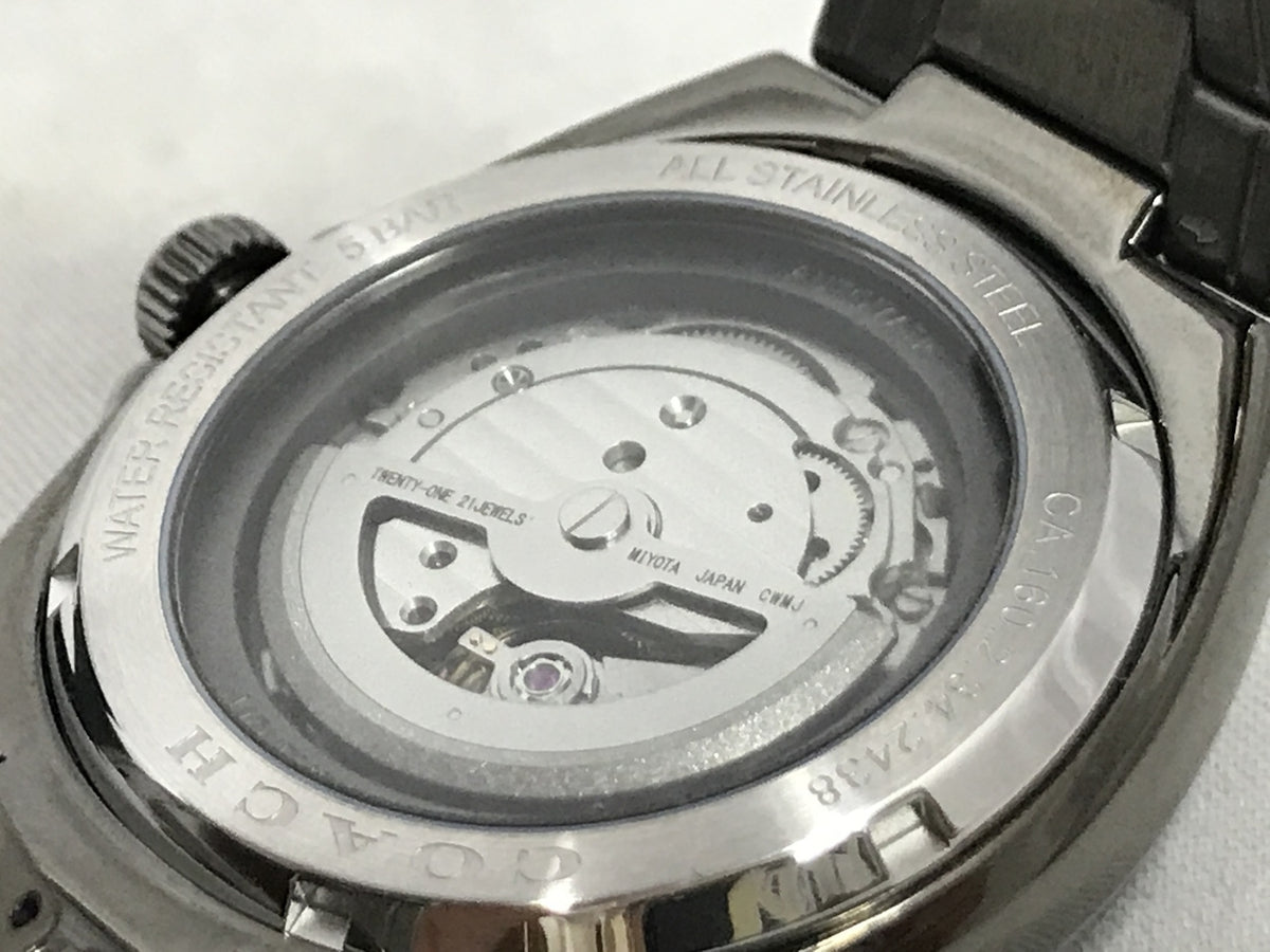 COACH JACKSON 自動巻き 腕時計 ﾌﾞﾙｰ×ｼﾙﾊﾞｰ 腕時計