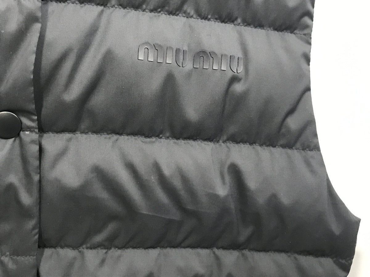 miu miu ダウンベスト ネイビー