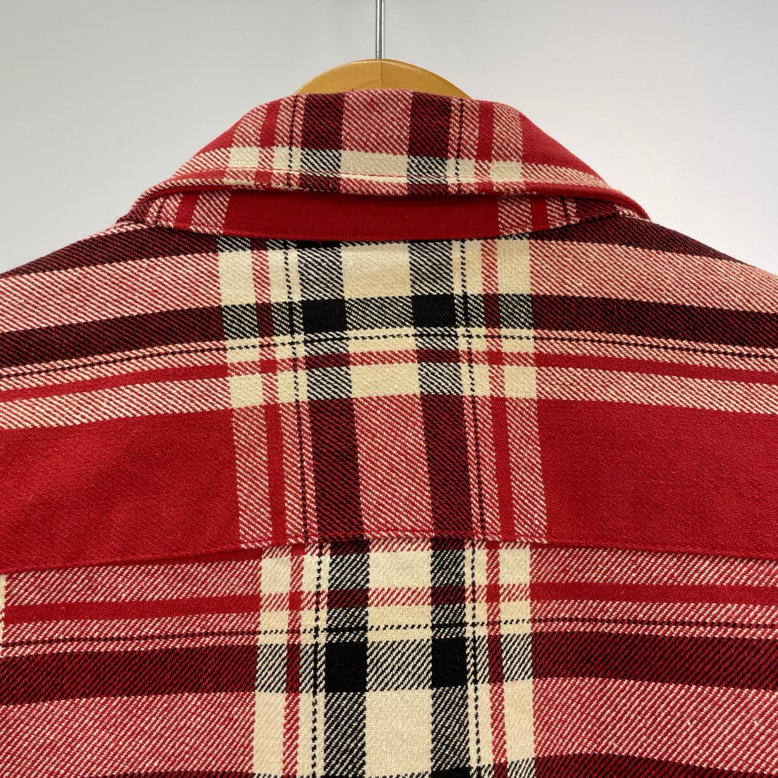 長袖シャツ ﾍﾋﾞｰﾈﾙｼｬﾂ ﾁｪｯｸ ﾚｯﾄﾞ L レッド