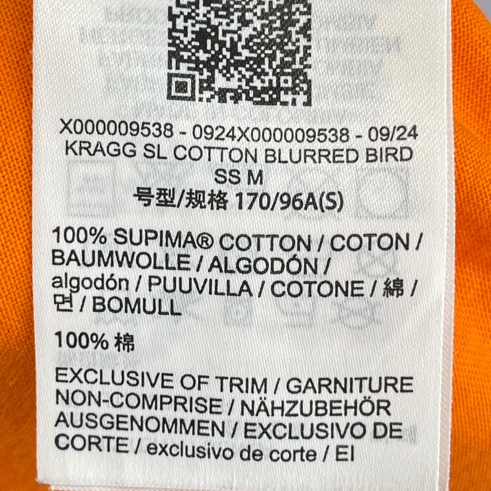 半袖Ｔシャツ KRAGG SL COTTON BLURRED BIRD TEE S オレンジ