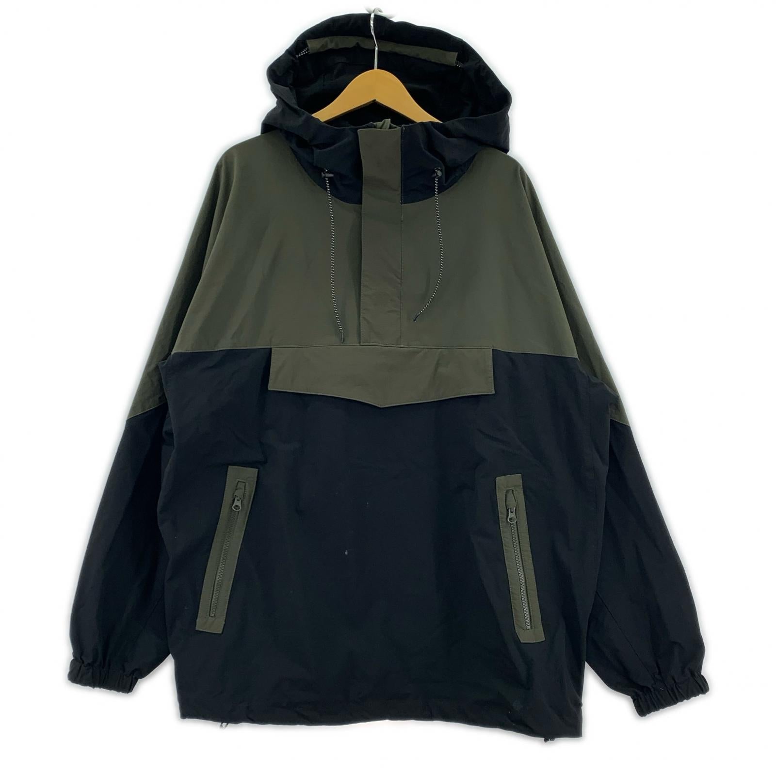ジャケット ACY NYRON ANORAK ACY-23AW-002 黒×緑 (3)