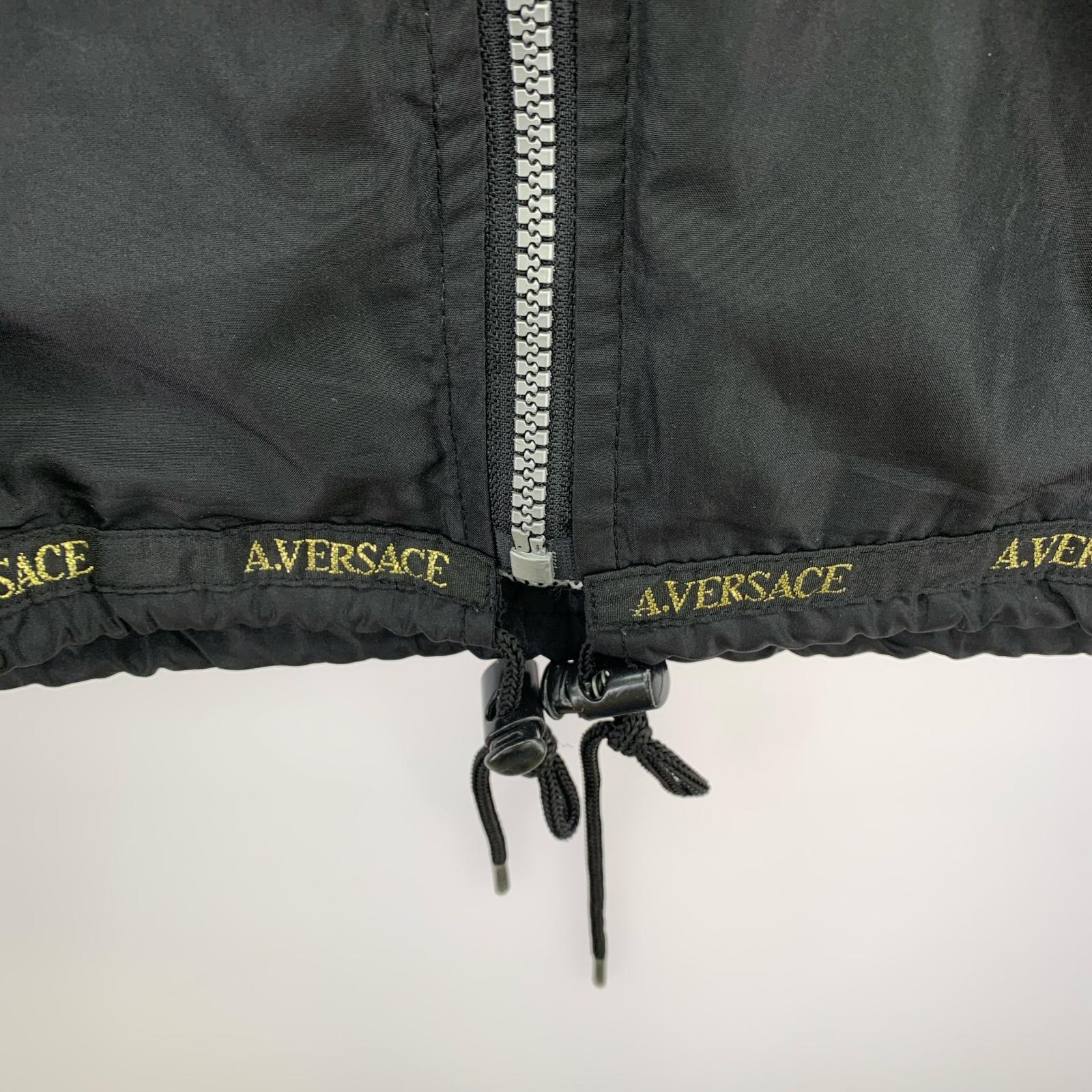 ジャケット 90s A.VERSACE メデューサナイロンジャケット（L) L ブラック