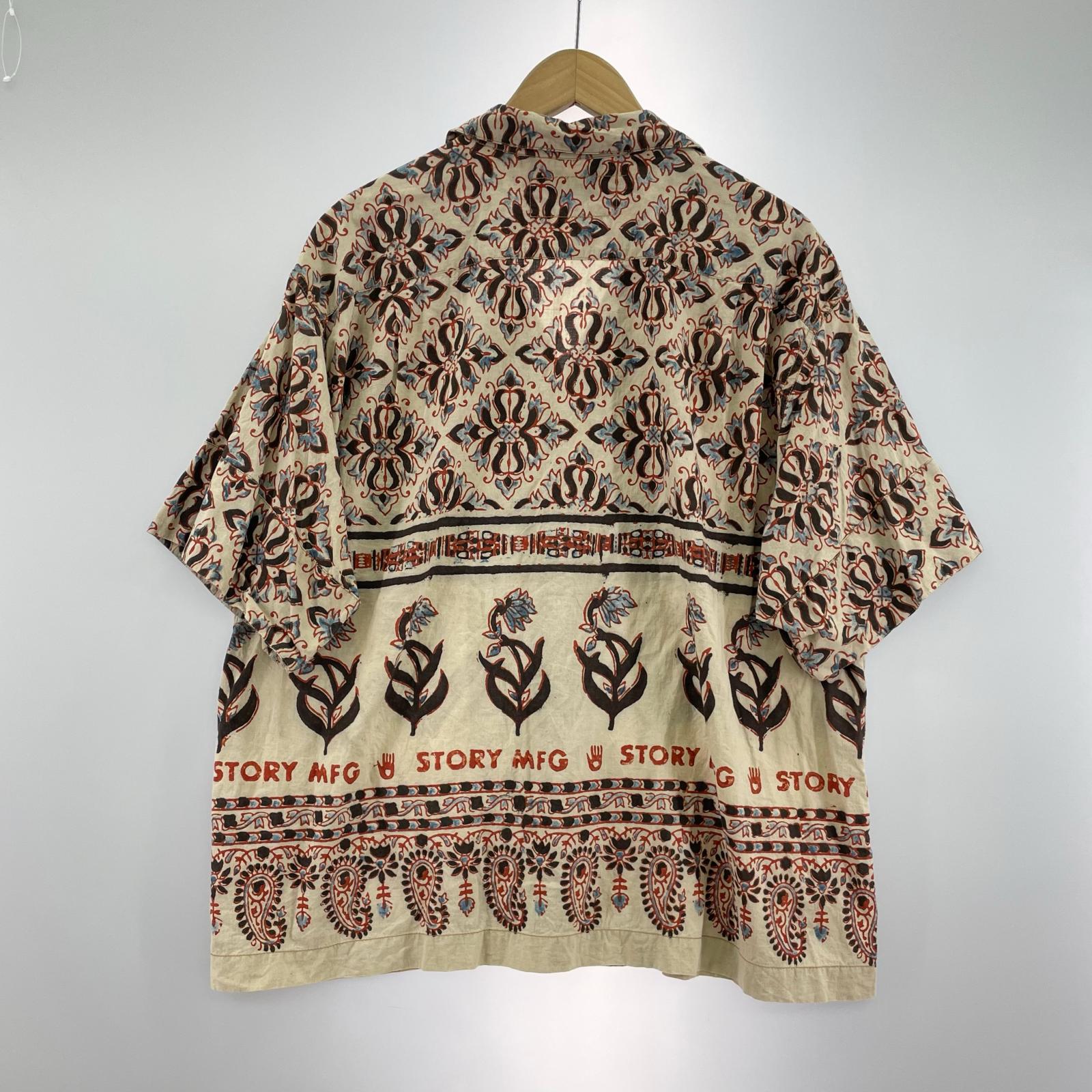 半袖シャツ Story mfg. 総柄 ベージュ (L) L