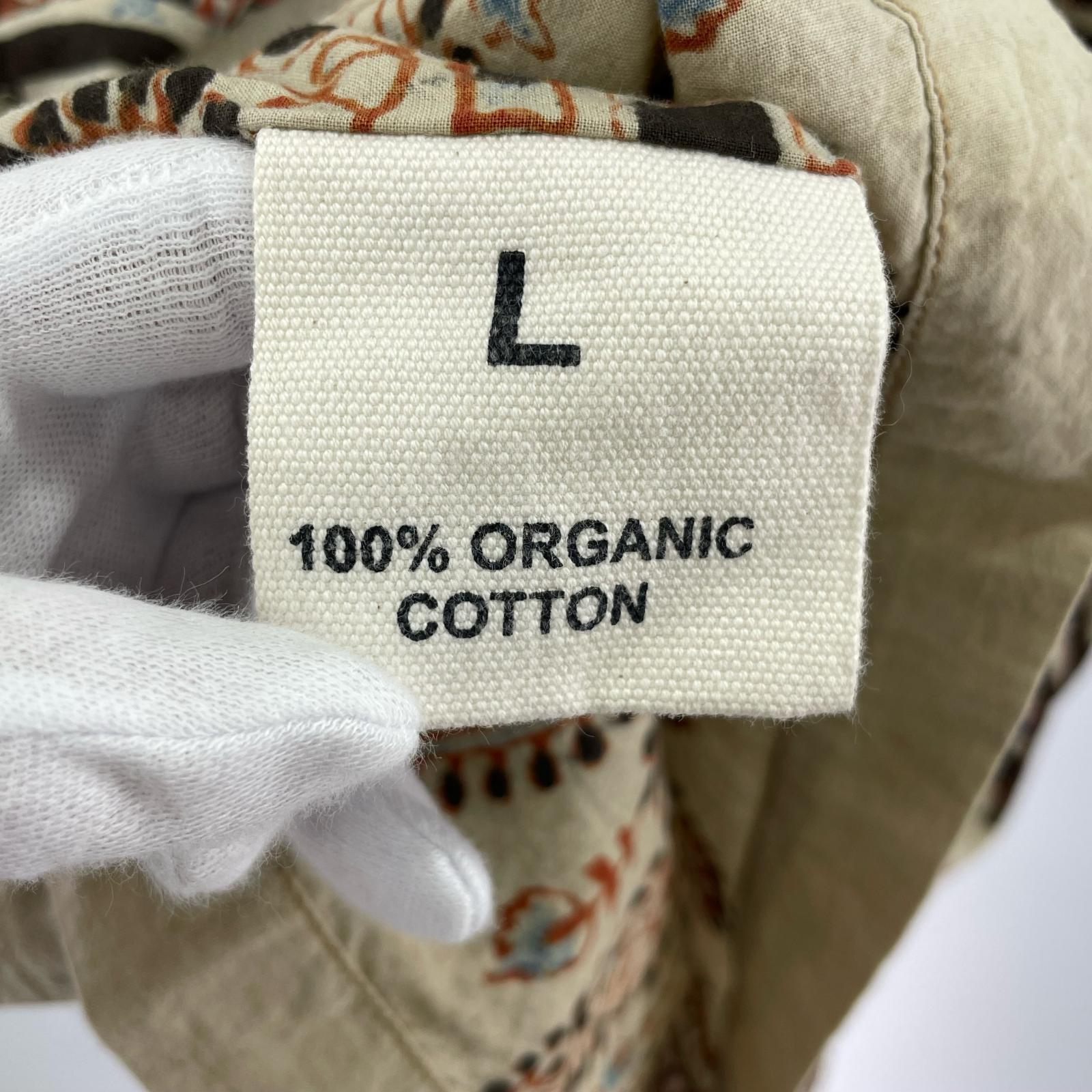 半袖シャツ Story mfg. 総柄 ベージュ (L) L