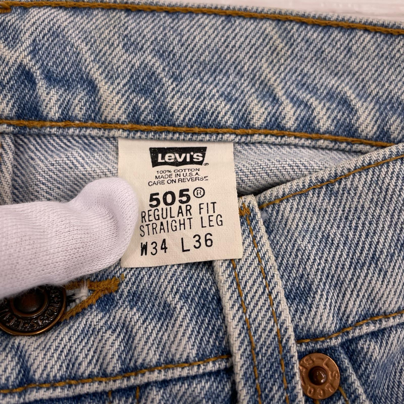 デニムパンツ 90s USA製 505 (34) 34 ブルー