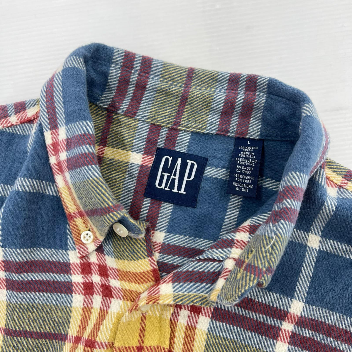 長袖シャツ 90s OLD GAP BD shirt L マルチカラー
