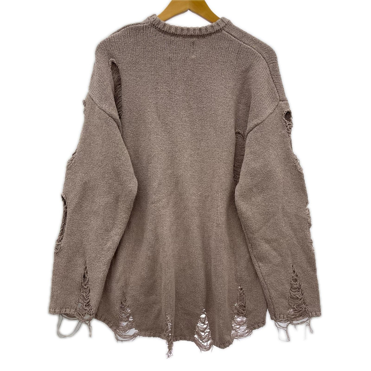 ニット damege logo knit/ﾋﾟﾝｸ M