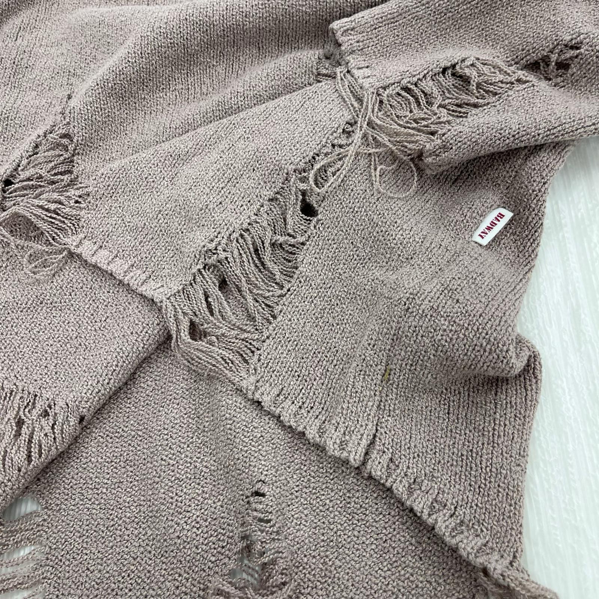 ニット damege logo knit/ﾋﾟﾝｸ M