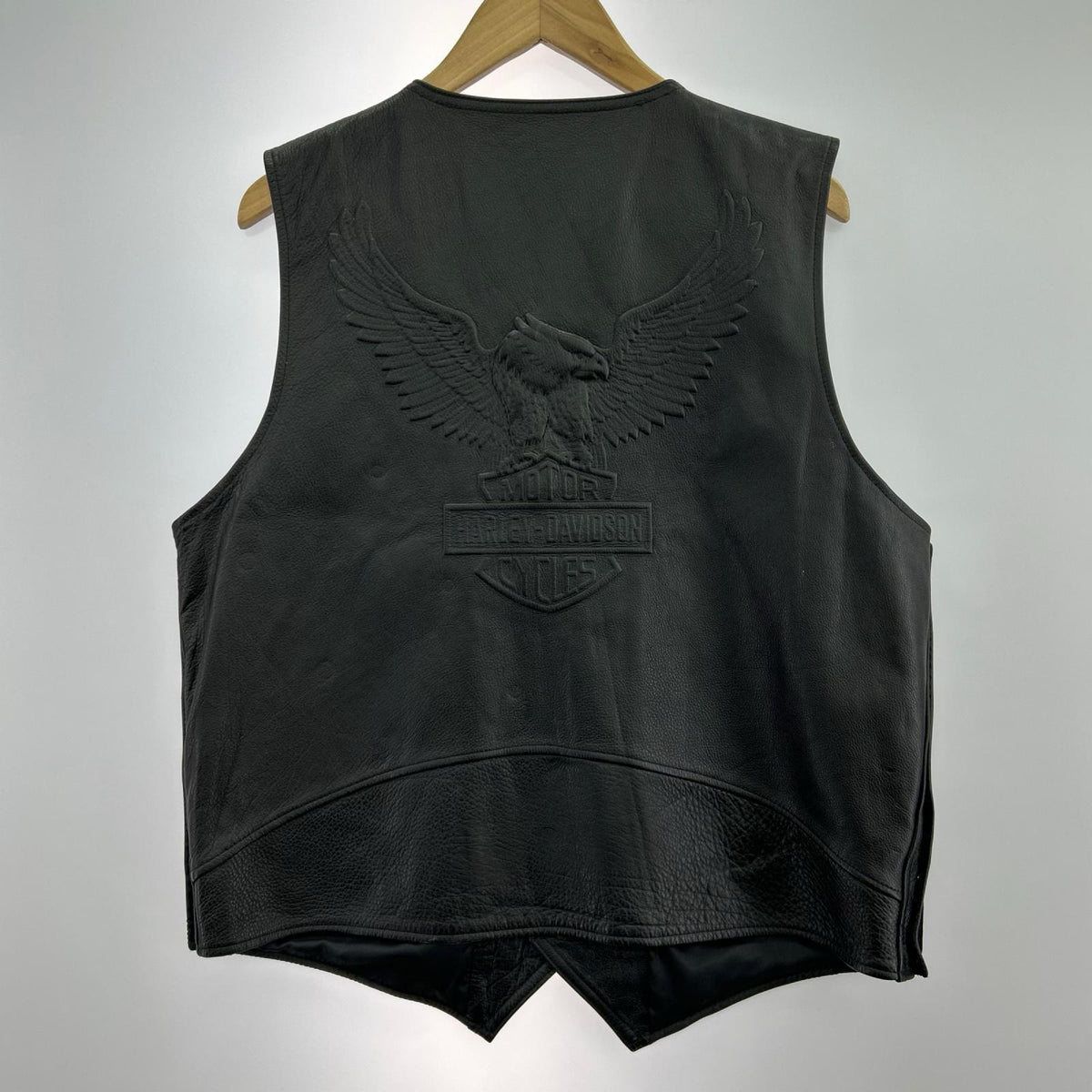 ジャケット レザー エンボス ベスト 黒 XXL ブラック