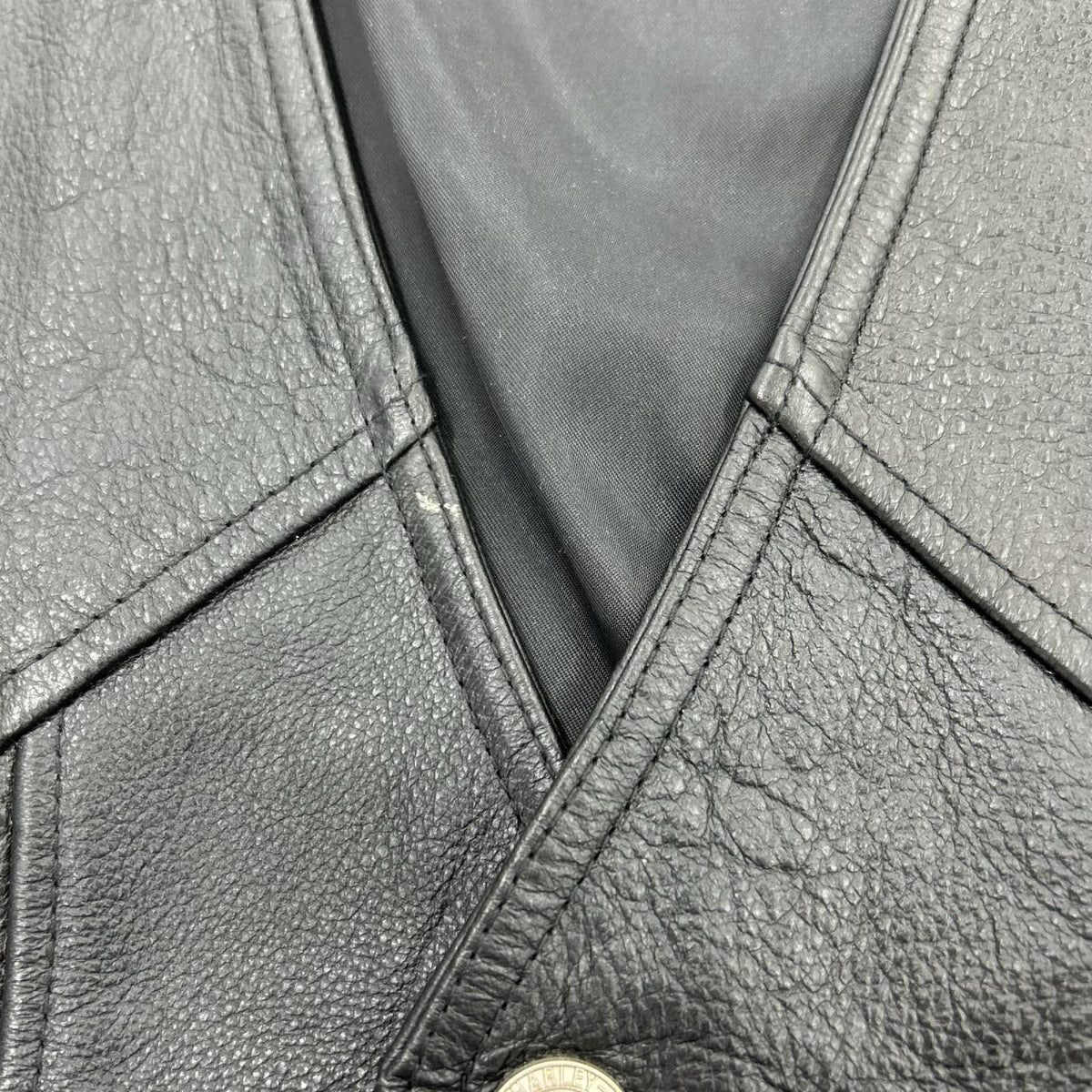 ジャケット レザー エンボス ベスト 黒 XXL ブラック