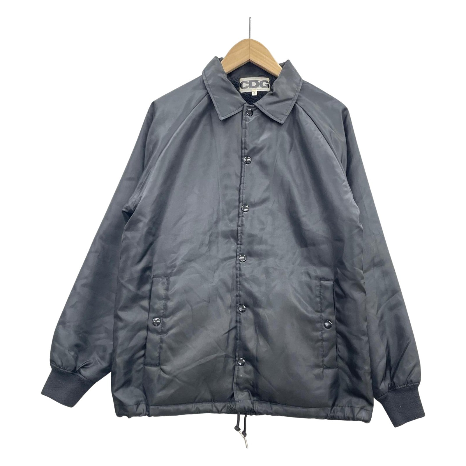 ジャケット CDG 裏ボア コーチジャケット　黒　S S ブラック