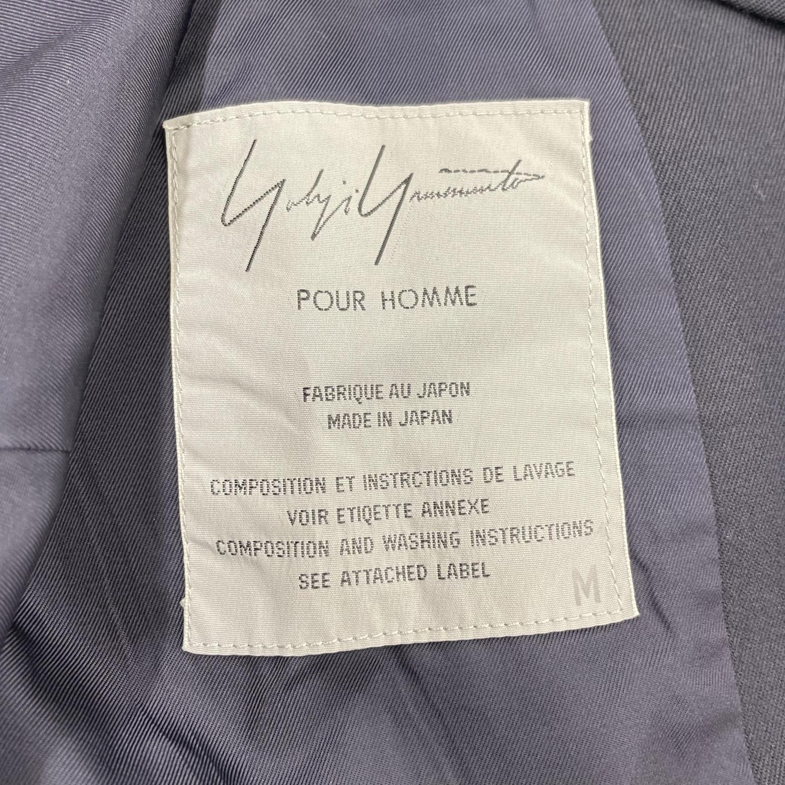 ジャケット Yohji Yamamoto POUR HOMME 93AW ウールギャバ4Bジャケット M ネイビー M