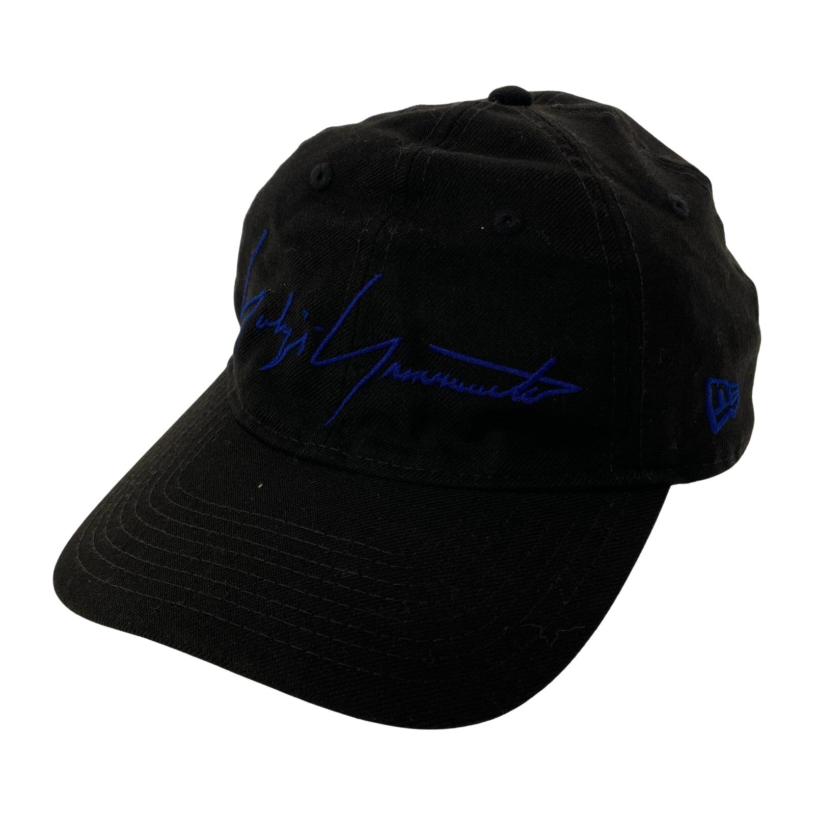 キャップ Yohji Yamamoto×NEW ERA ロゴ刺繍 6パネルキャップ 黒 ブラック