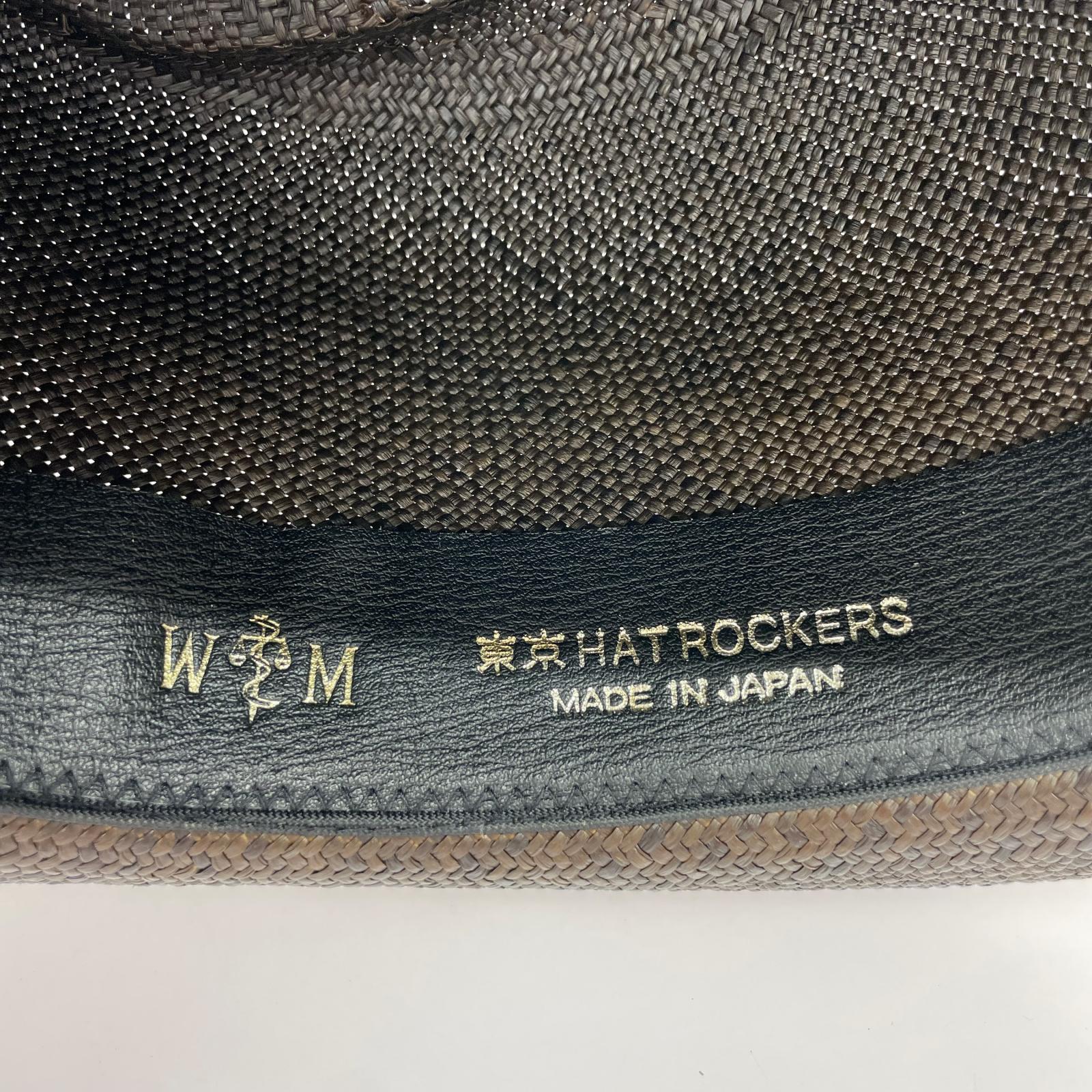 ハット WACKO MARIA×東京HATROCKERS ドットリボン パナマハット M（58㎝） ブラウン