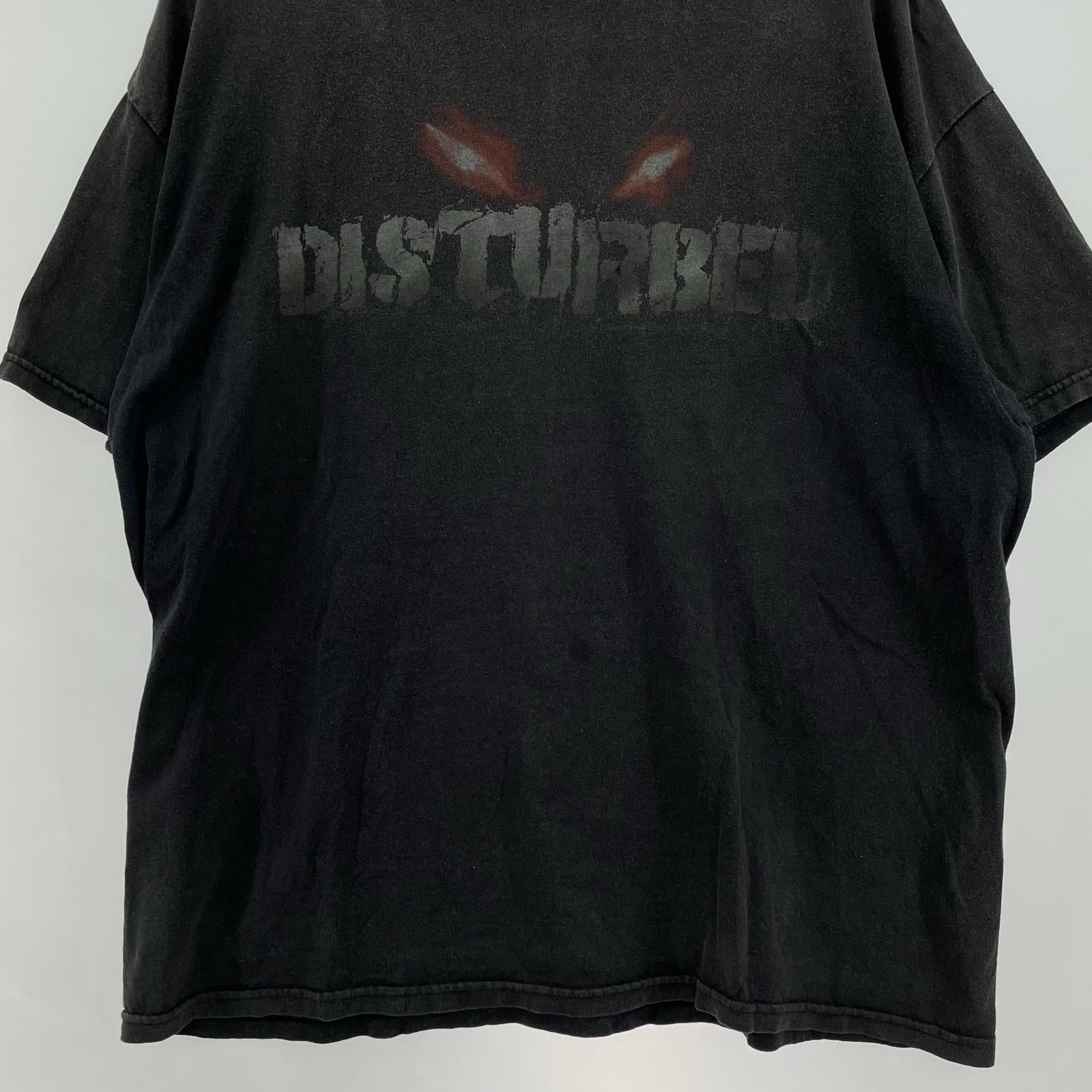 半袖Ｔシャツ 00s DISTURBED ツアープリントTee ブラック ブラック