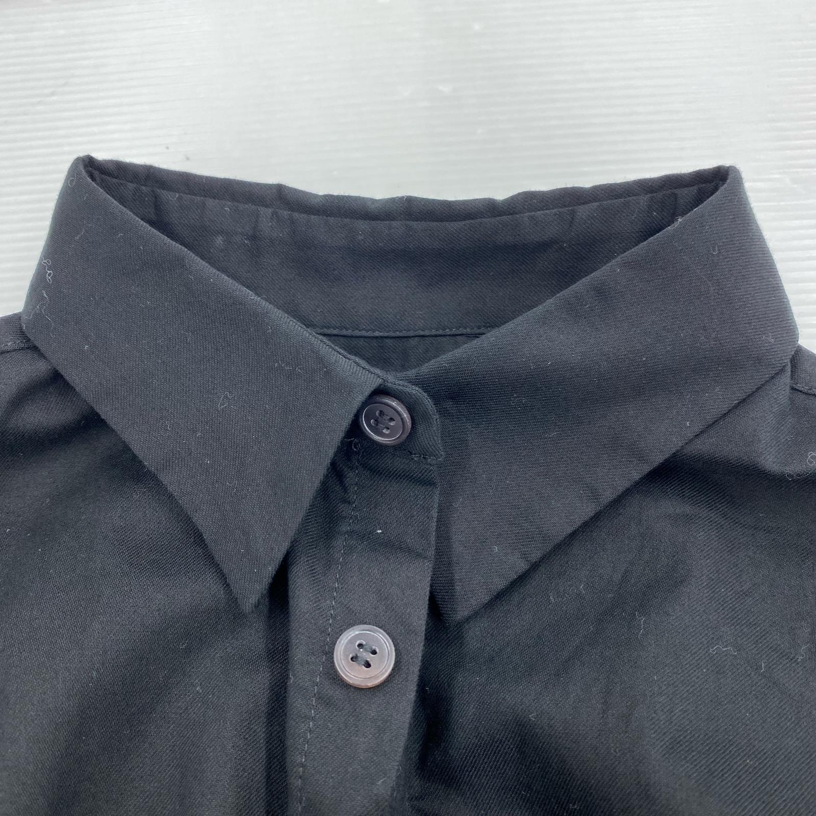 半袖シャツ THIN COTTON TWILL WIDE CUFFS SHIRT Y's 2 ブラック