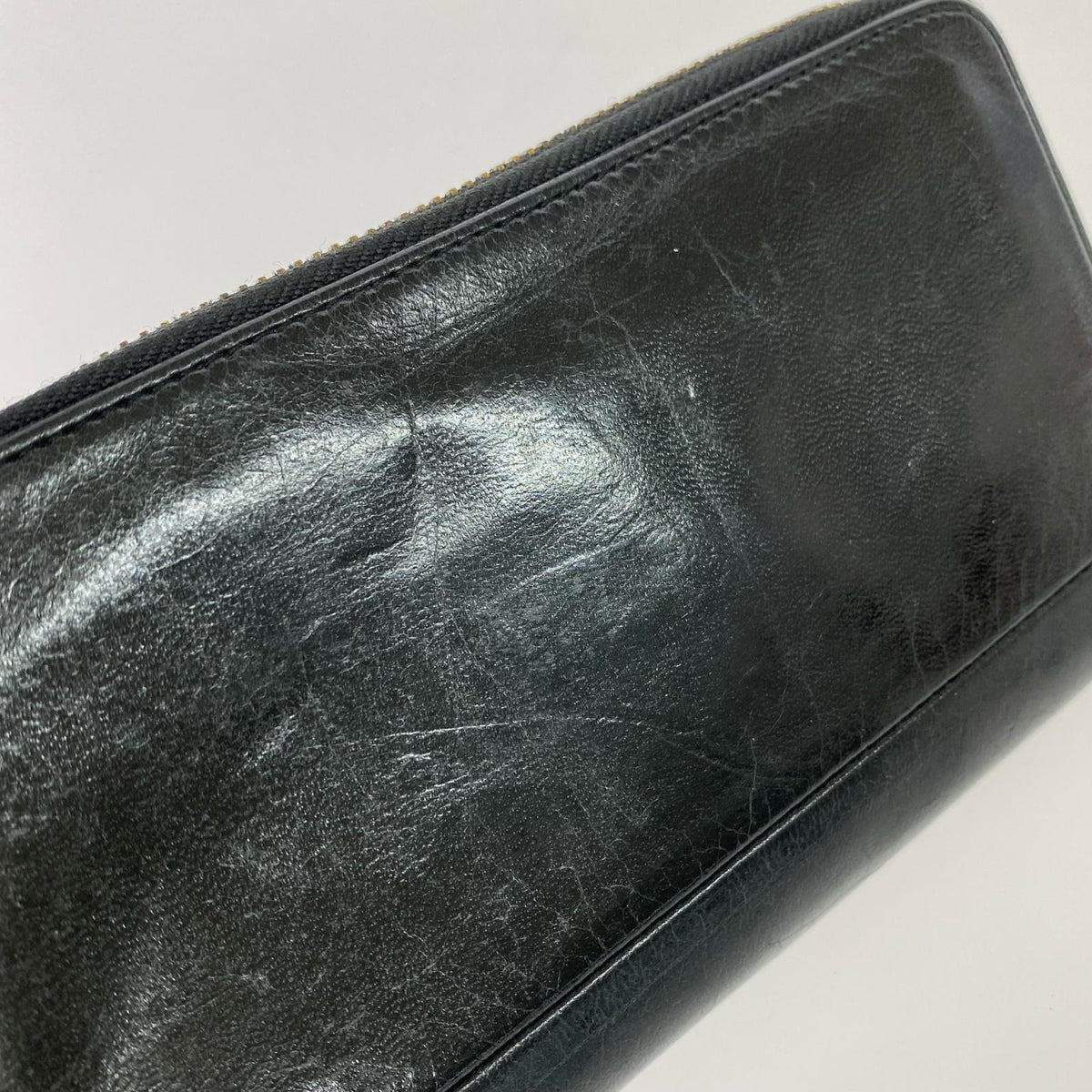長財布 馬革 黒 ブラック