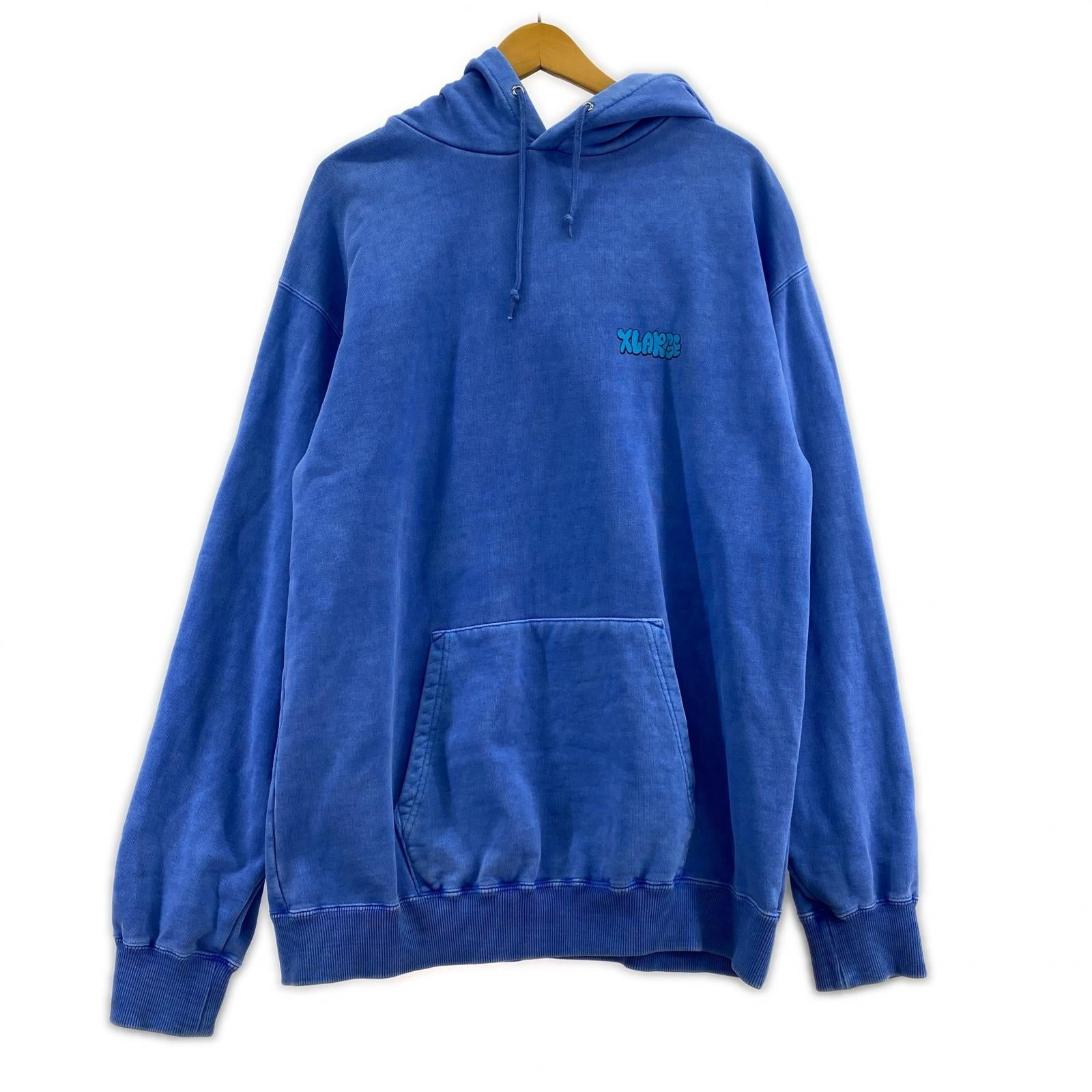 パーカー 21AW バックプリント 青(L) L