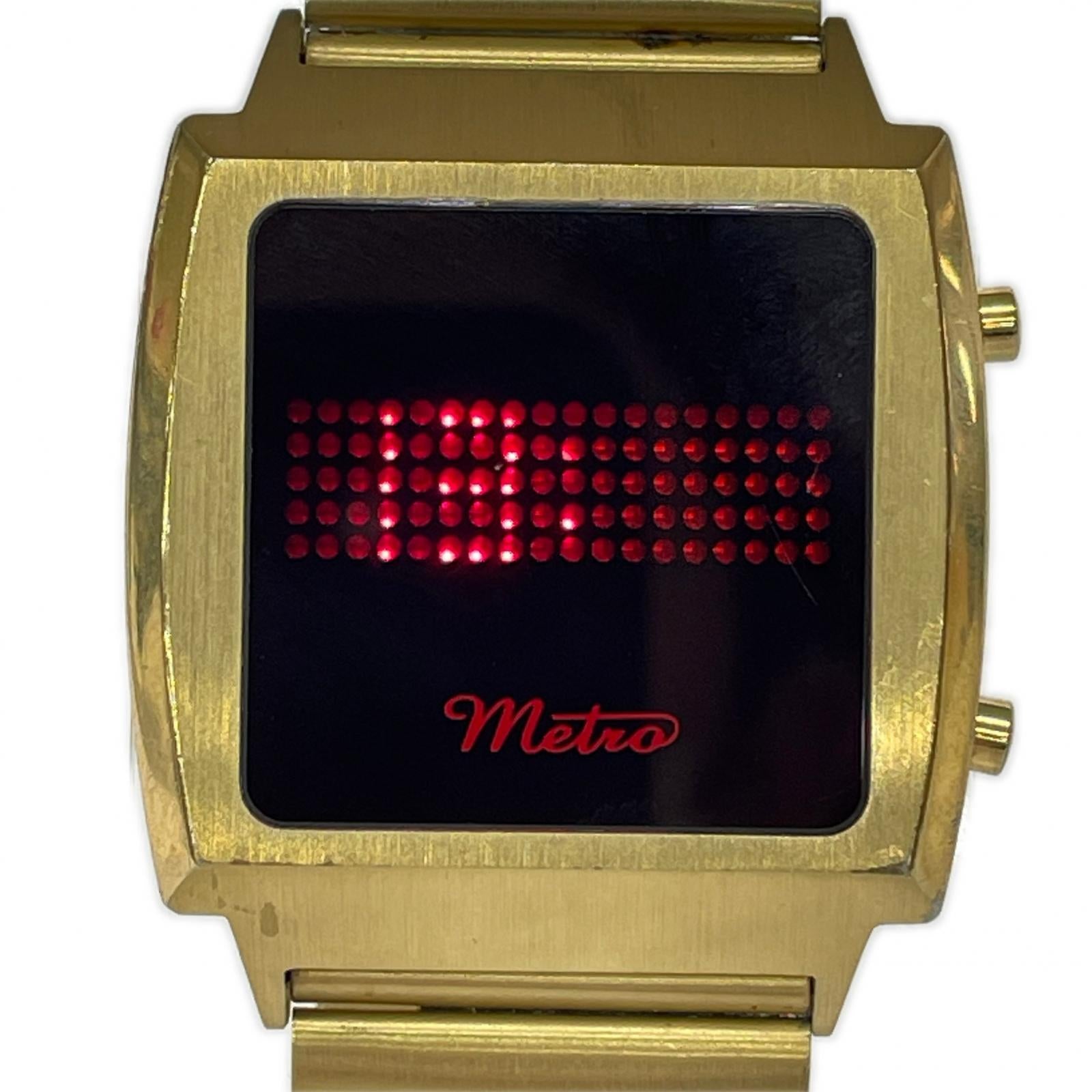 その他アクセサリー METRO MATRIX デジタル 腕時計 ゴールド