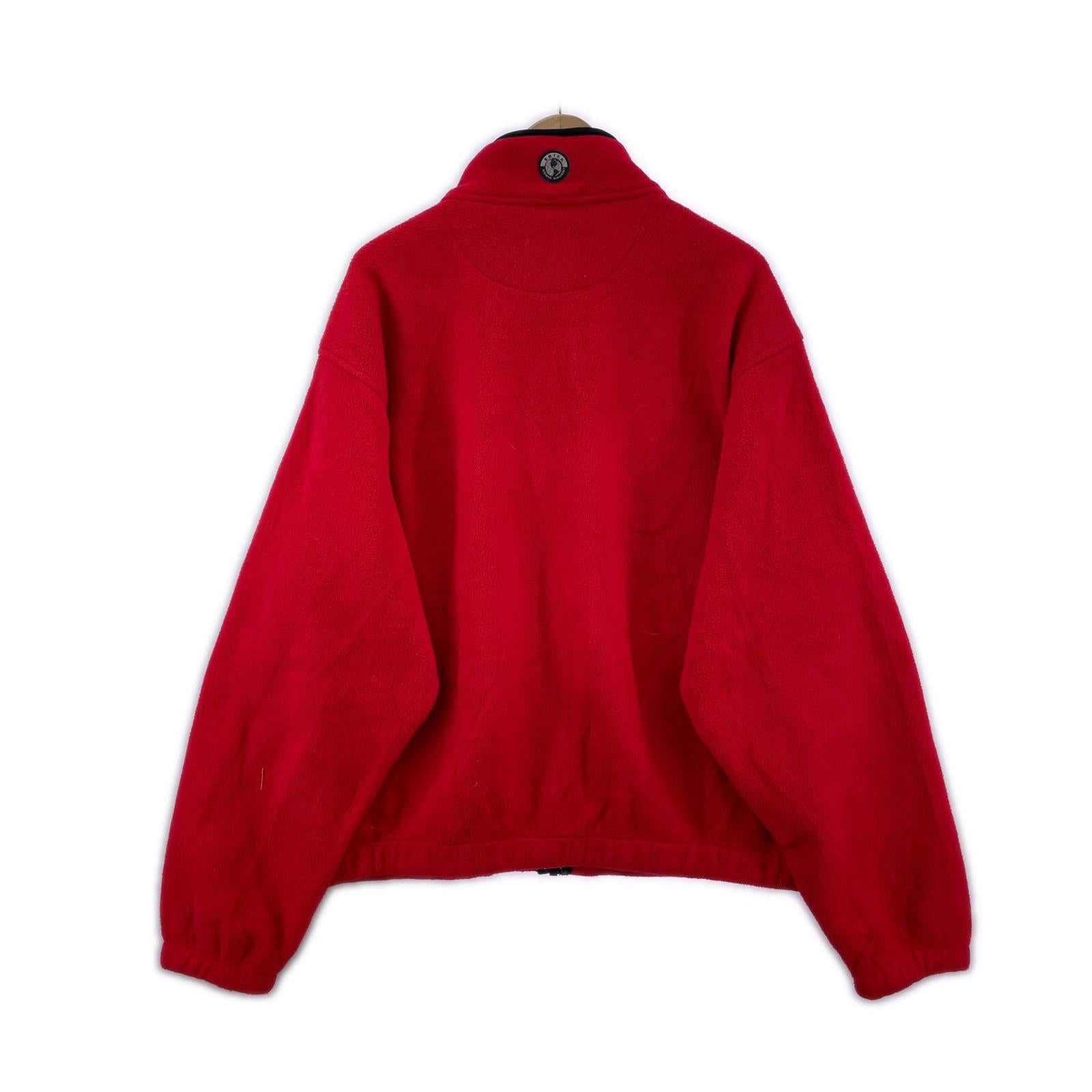 ジャケット レッド　フリース　L L レッド