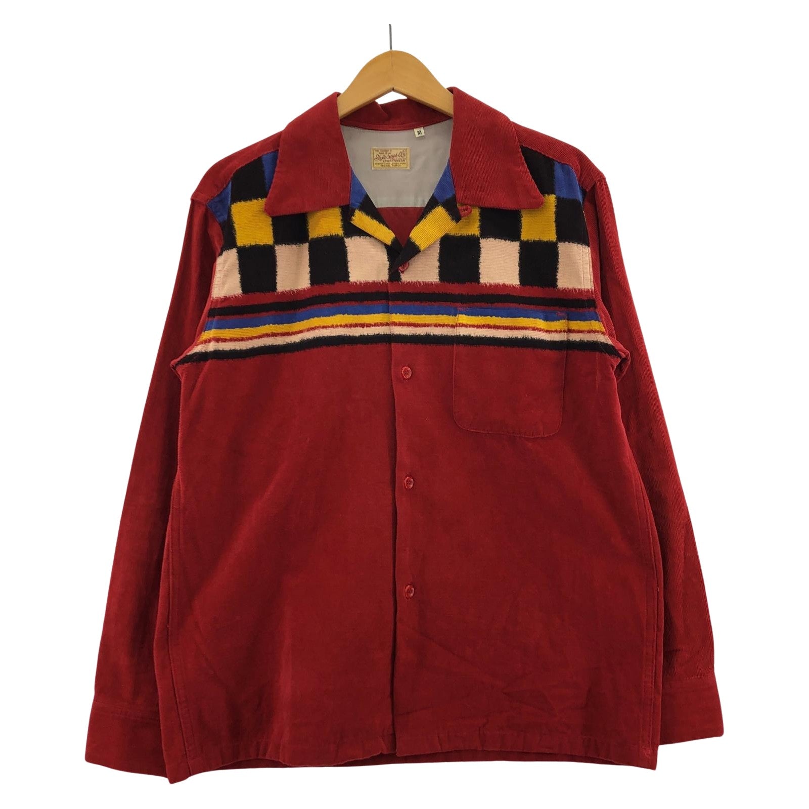 長袖シャツ STYLE EYES 1950s STYLE SPORTS SHIRT（M） M レッド