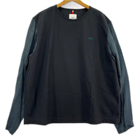長袖Ｔシャツ POST SHIRT 袖切替 BLK (L) L ブラック