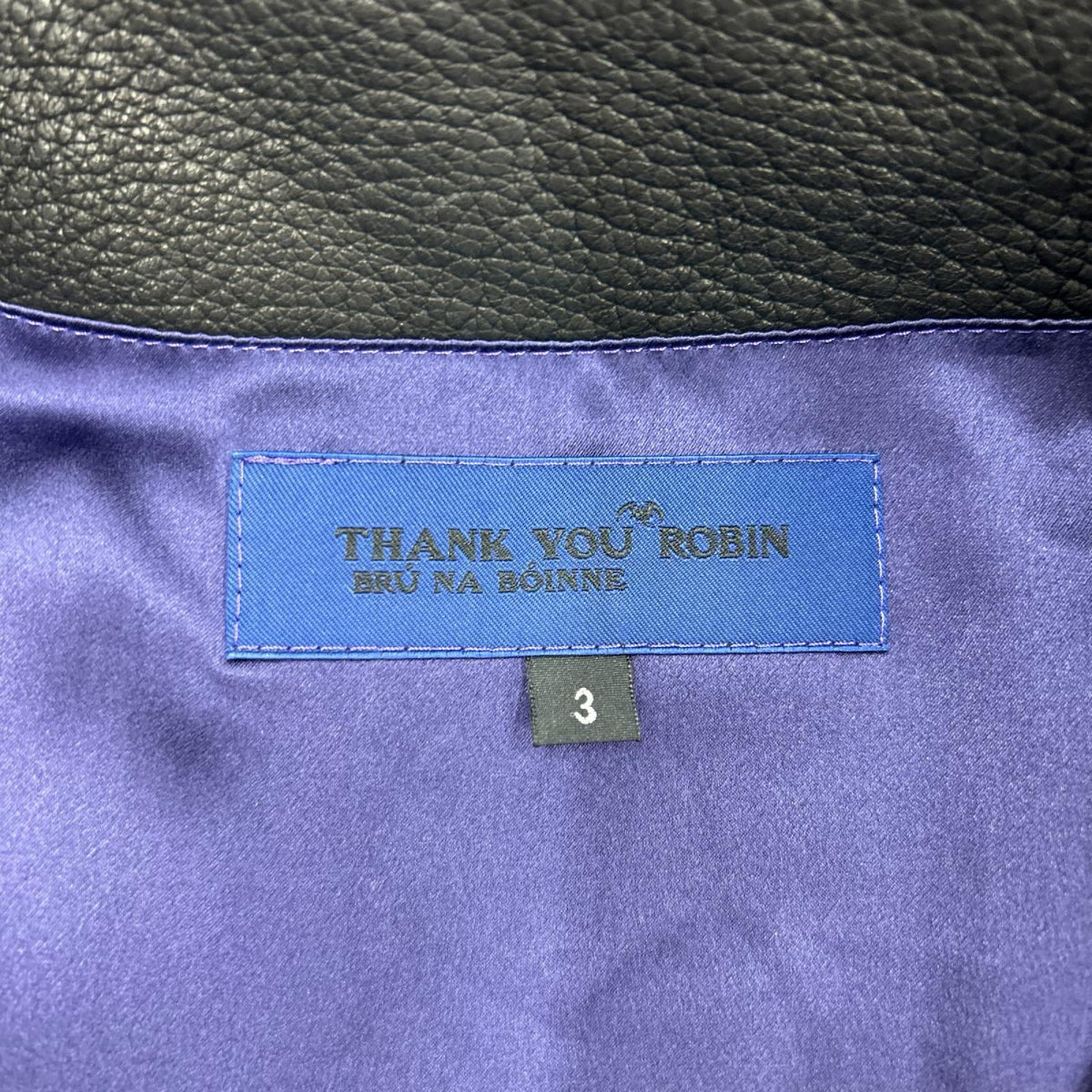 レザージャケット thank you robin アランジャケット ディアスキン 3 BLK ブラック
