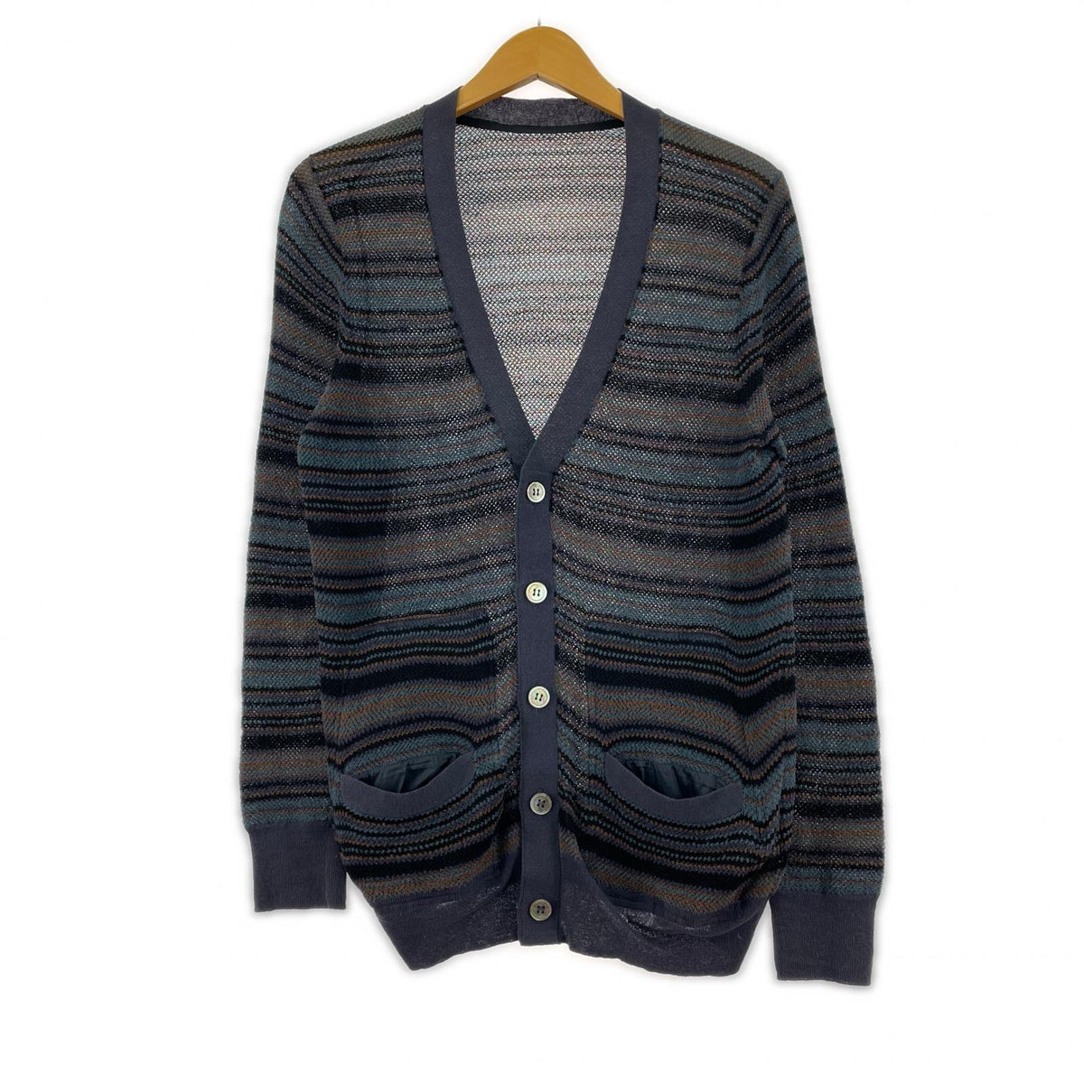 カーディガン ローゲージボーダーカーディガン PPL (2) 2 マルチカラー