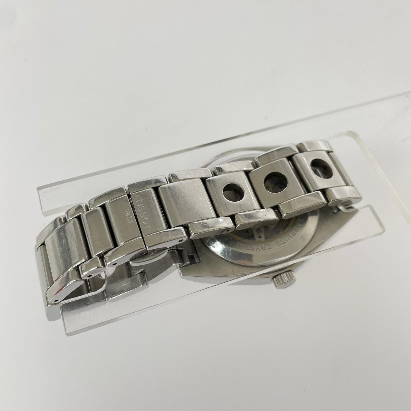 腕時計 TISSOT PRS516 デイデイト 裏スケ 自動巻 ネイビー
