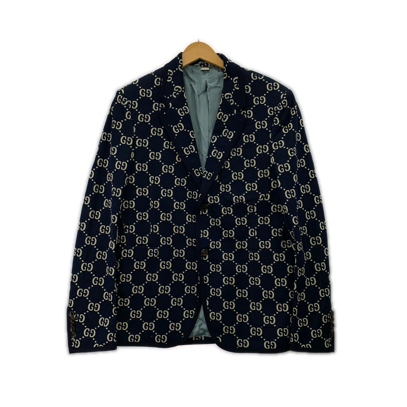 18AW GG Jacquard Jacket 50 ネイビー