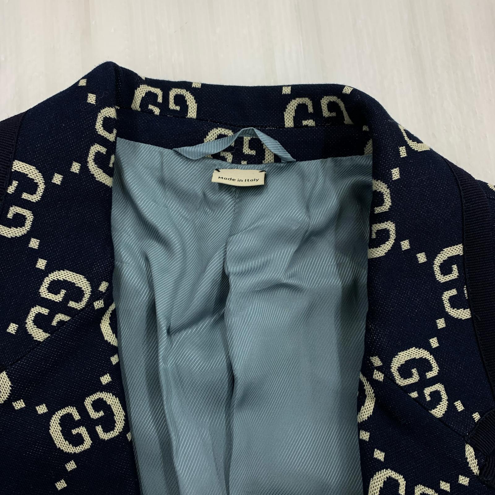 18AW GG Jacquard Jacket 50 ネイビー