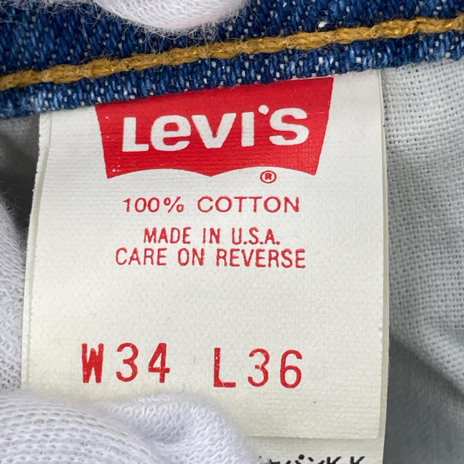 デニムパンツ 90s USA製 Lot505 34 ブルー
