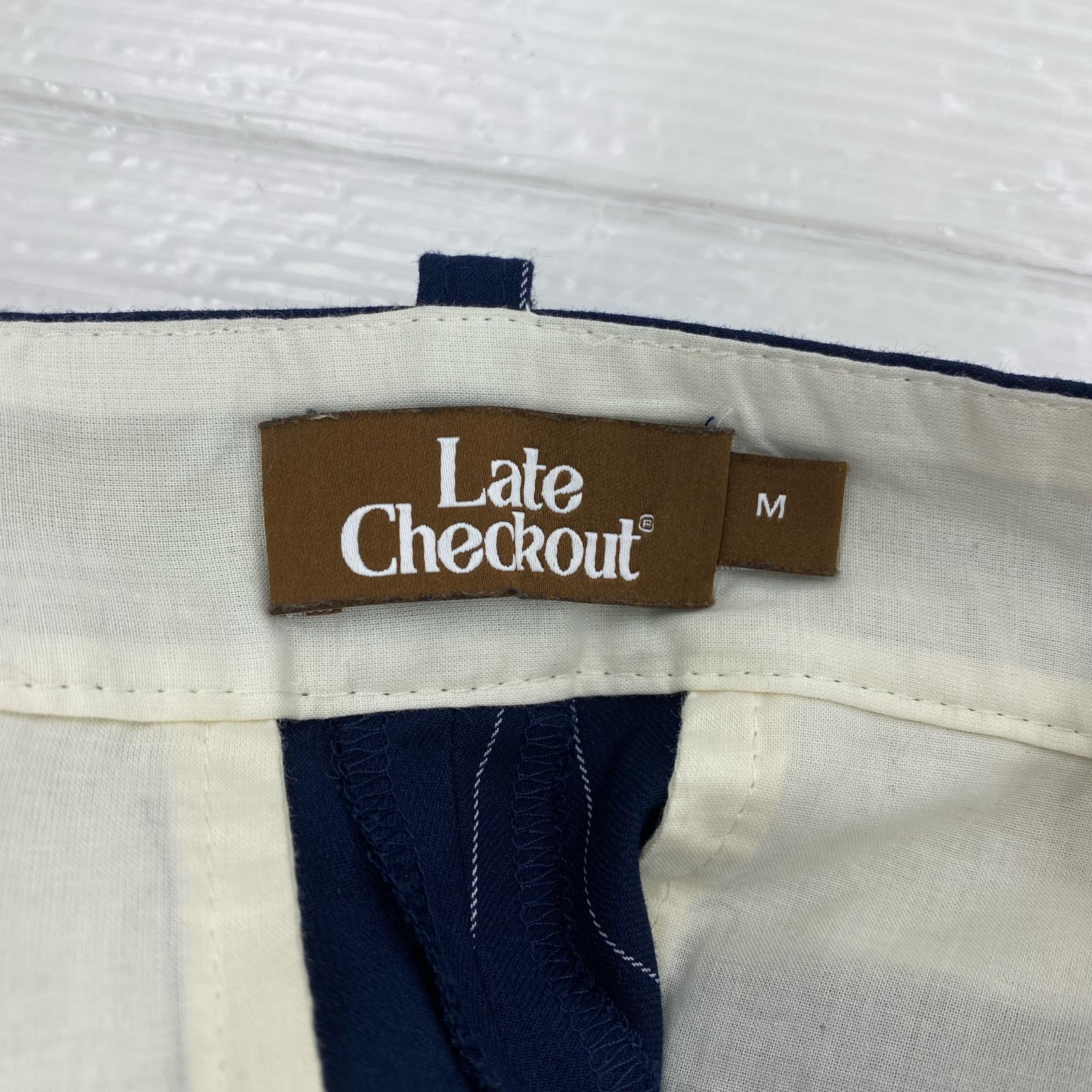 ショートパンツ Late Checkout ピンストライプショーツ M ネイビー M