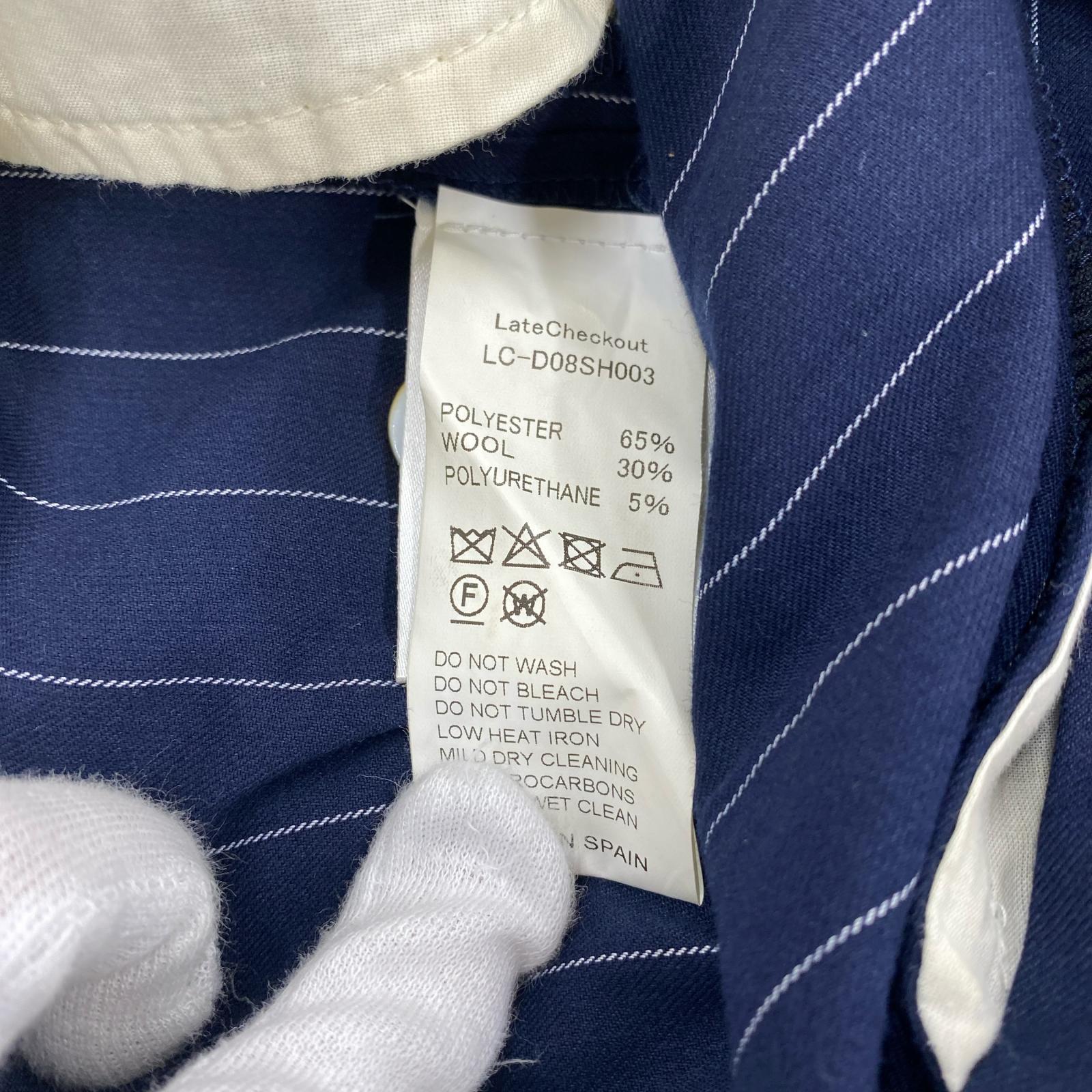 ショートパンツ Late Checkout ピンストライプショーツ M ネイビー M