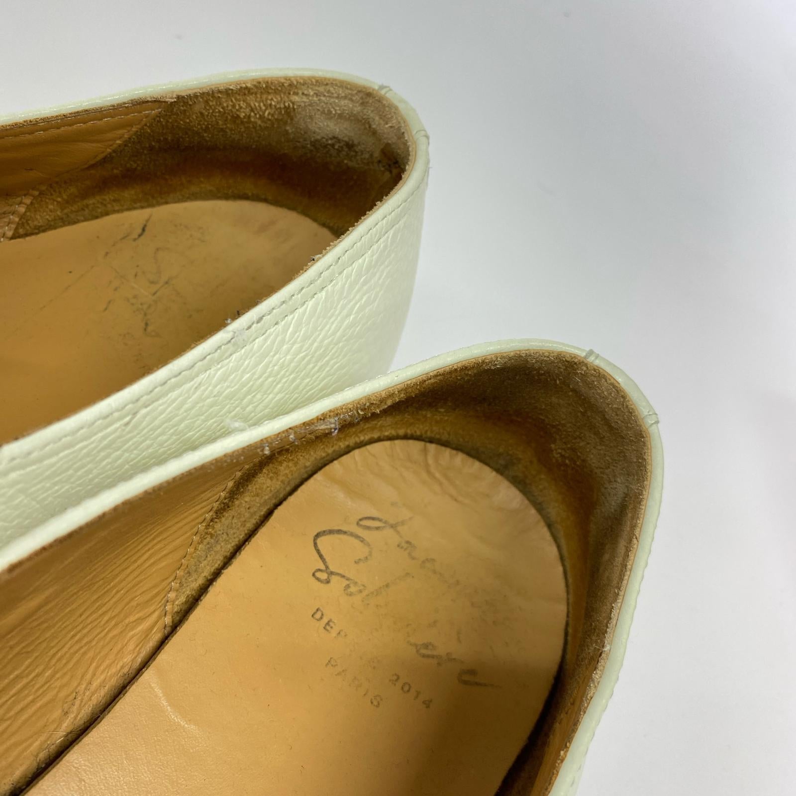シューズ Jacques Soloviere GRAINED CALF WHITE MATTHIEU マチュー フラットシューズ 43 ホワイト